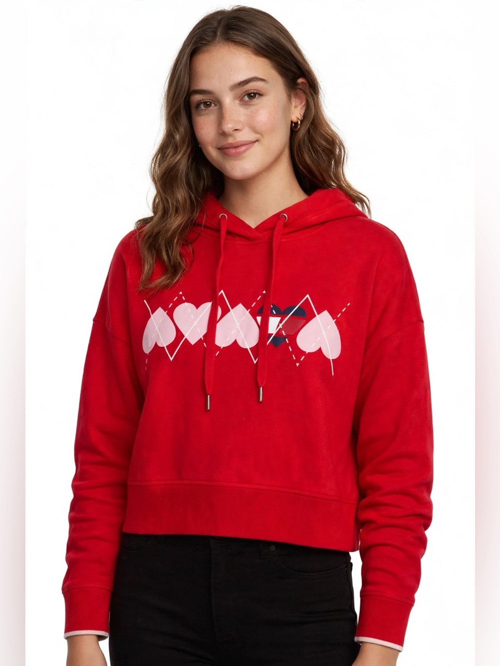 Tommy Hilfiger Red Heart Graphic Hoodie XXL